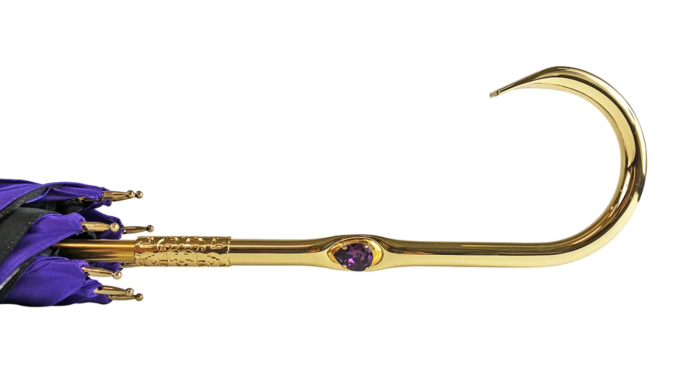 Il Marchesato Original purple umbrella with multicolor Butterfly Hot