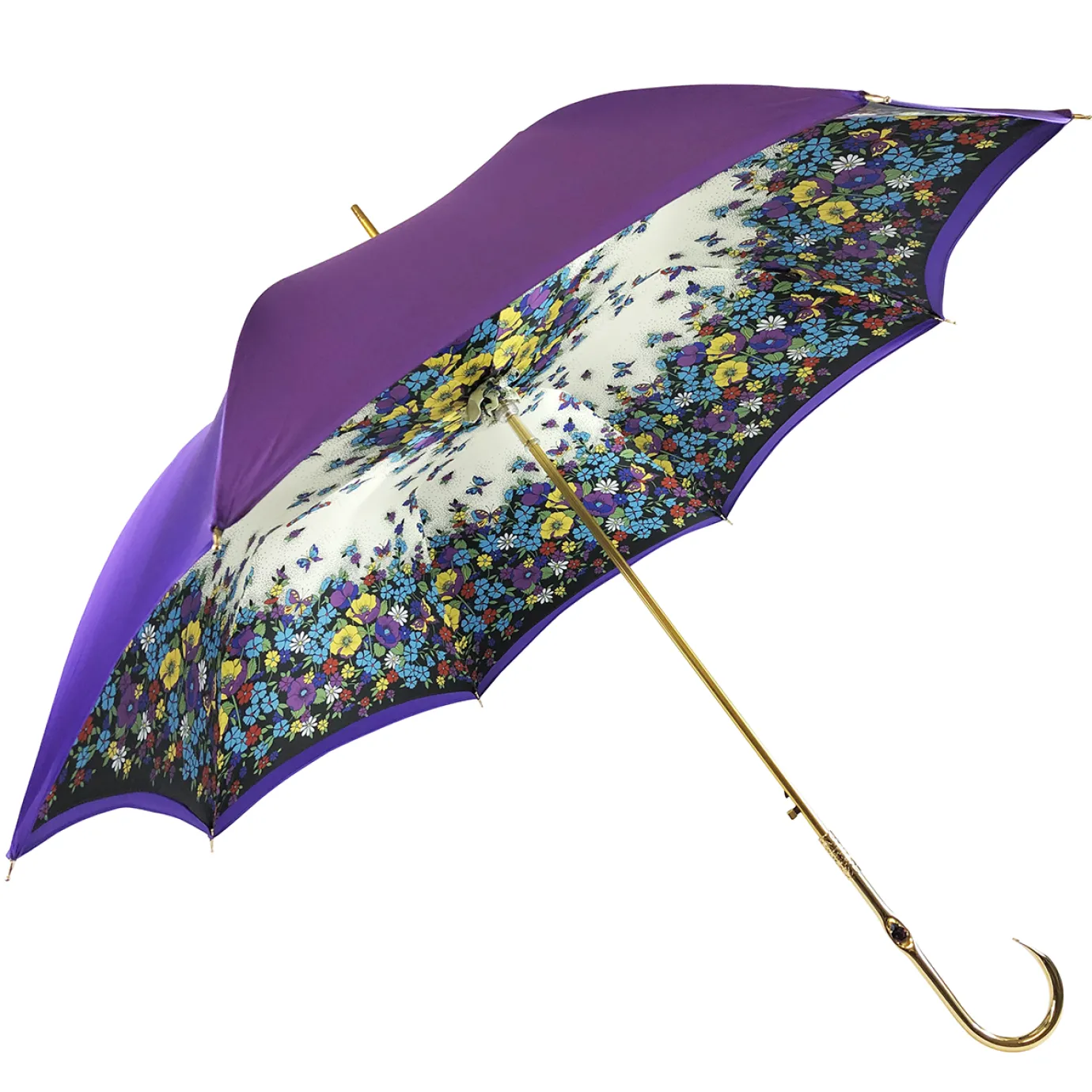 Il Marchesato Original purple umbrella with multicolor Butterfly Hot