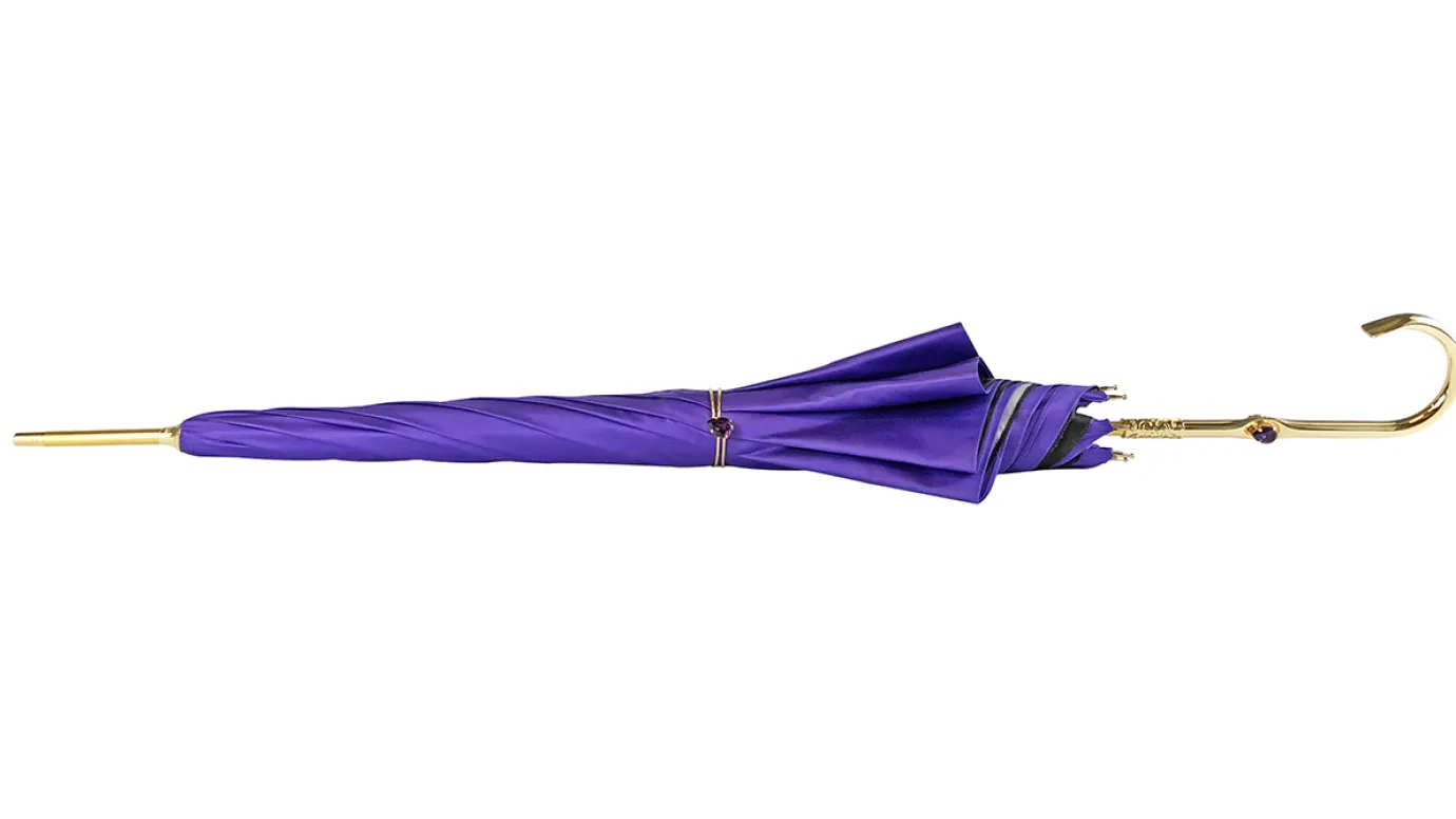 Il Marchesato Original purple umbrella with multicolor Butterfly Hot