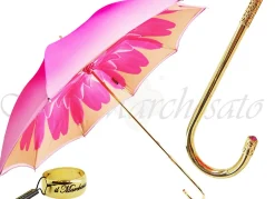 Il Marchesato Pink Dahlia Double Canopy - Luxury Ladies Umbrella One of Best Women Umbrella Sale