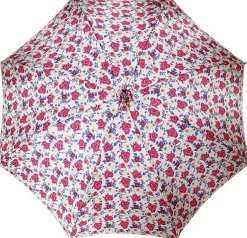Il Marchesato Pink Roses Parasol - Pink Leather Handle Fashion
