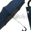Il Marchesato Polka Dot Men's Folding Umbrella - Black Leather Handle Hot