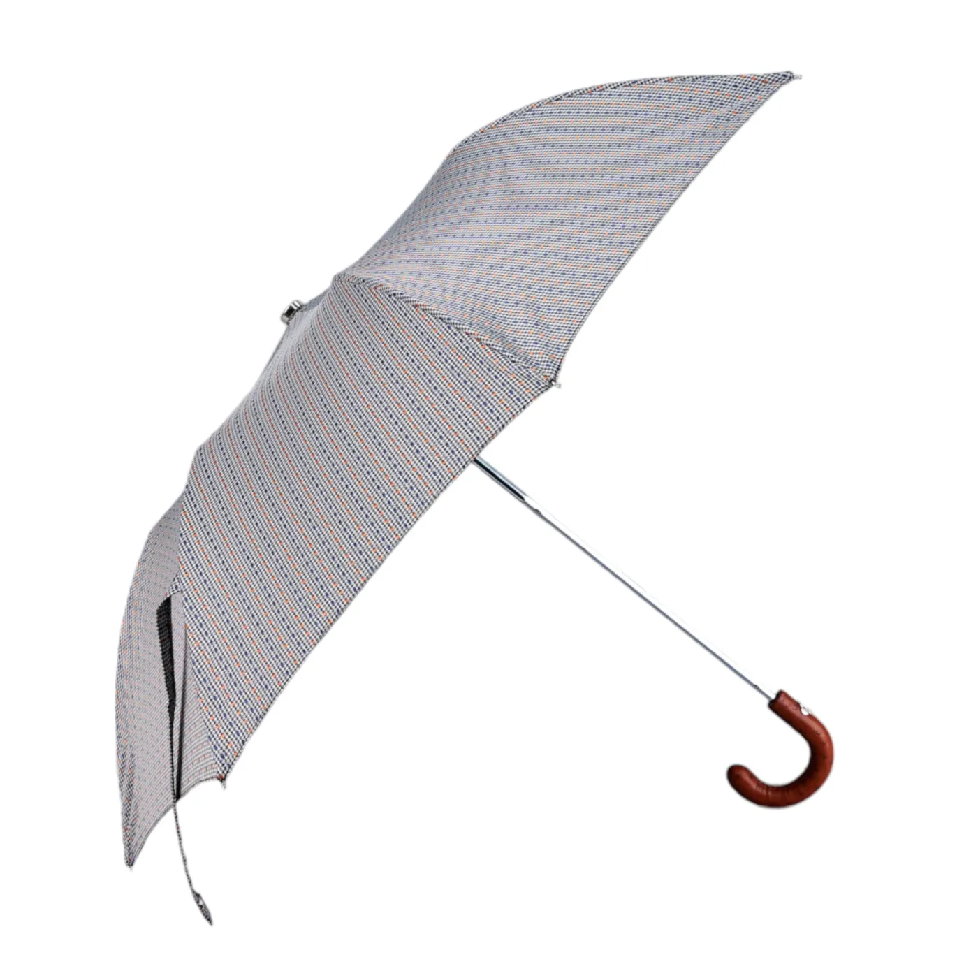 Il Marchesato Polka Dots Jacquard: Foldable Umbrella with Bamboo Clearance
