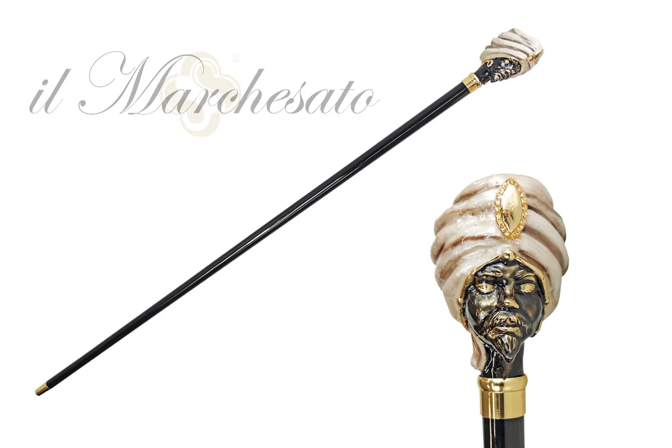 Il Marchesato "Testa di moro" Walking stick - Man Best