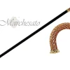 Il Marchesato Red Siam crystals - 24K goldplated Walking stick Fashion
