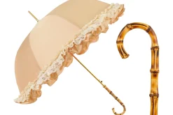 Il Marchesato Retro-style umbrella-parasol with ruffles and lace Discount