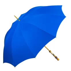 Il Marchesato Sapphire Splendor: Handcrafted Electric Blue Umbrella with Crystal Han Fashion