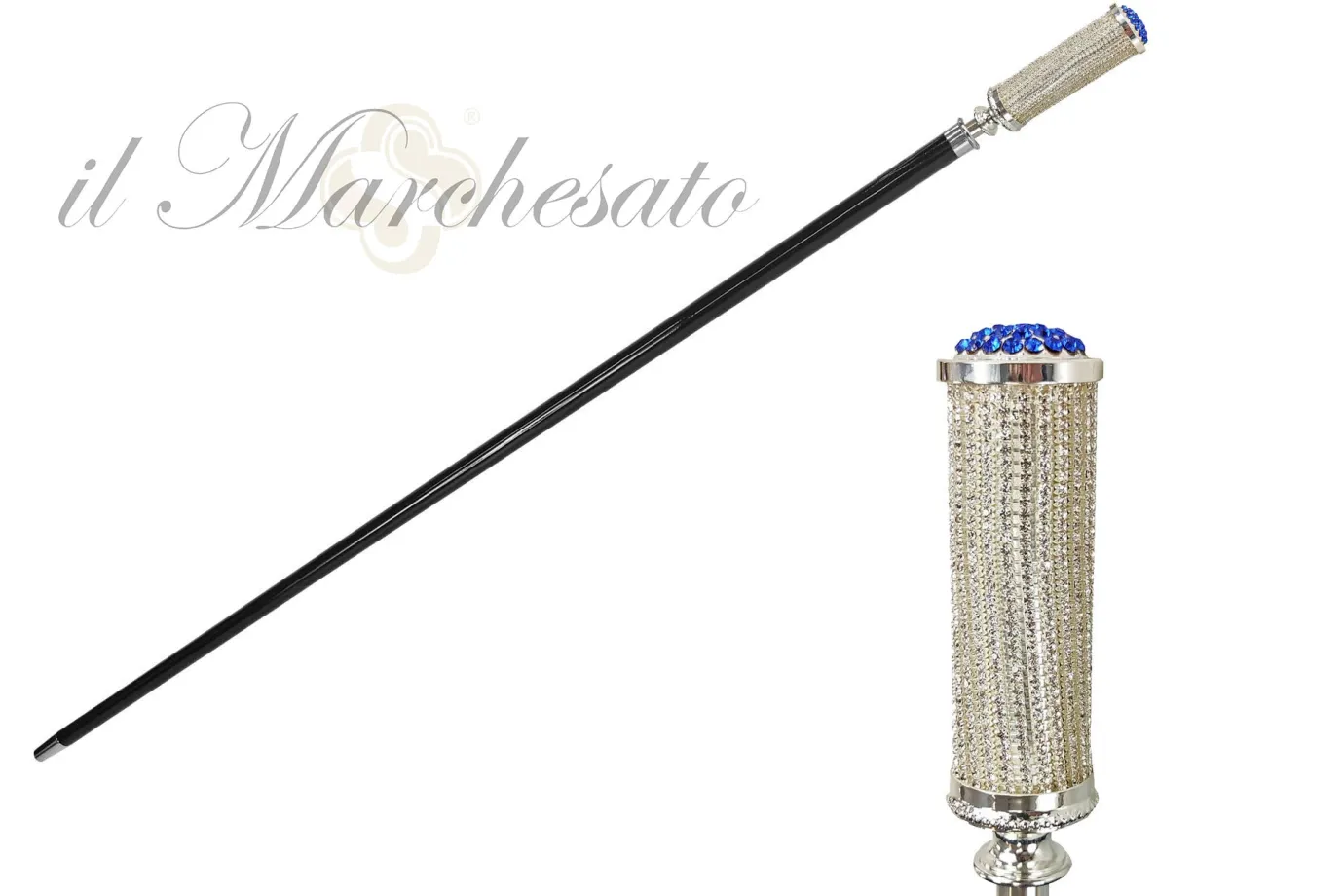 Il Marchesato 925Silver plated Mylord with white crystals Online