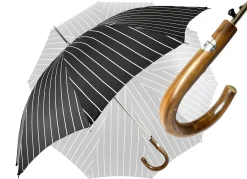 Il Marchesato Smoke Gray with white stripes Umbrella Clearance
