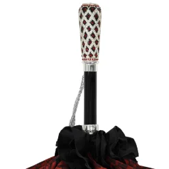 Il Marchesato Special Edition Umbrella Featuring Black Ruffles and Silver-Plated Acc Online