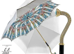Il Marchesato Stunning Grey Umbrella with "35fili" Anemones design Online