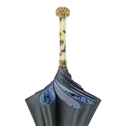 Il Marchesato Stunning grey umbrella with light purple inside Clearance