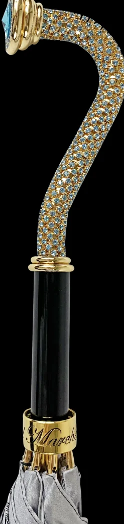 Il Marchesato Stunning Grey Umbrella with "35fili" Anemones design Online