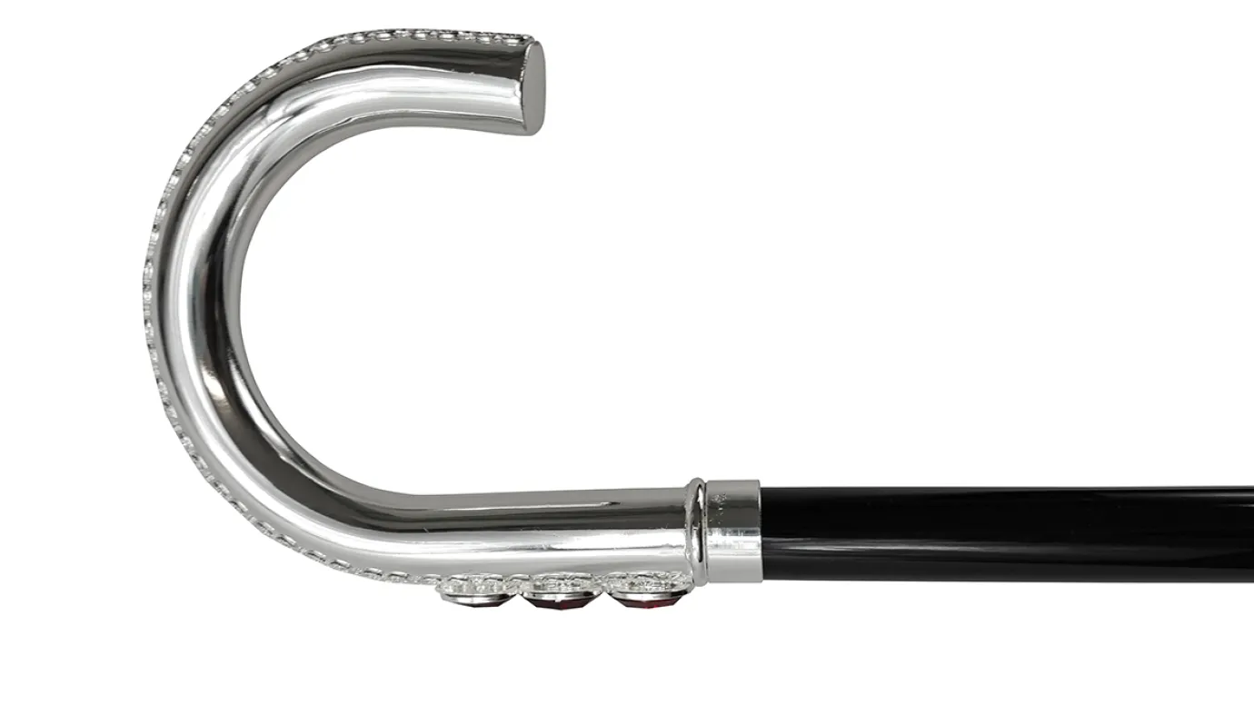 Il Marchesato Sturdy Walking cane With Red Crystal Discount