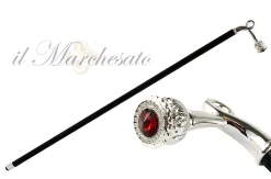 Il Marchesato Sturdy Walking Stick With Red Swarovski Crystal Online