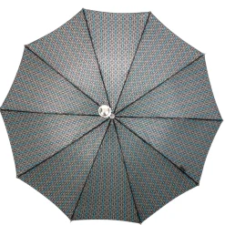 Il Marchesato Stylish Grey & Blue Jacquard Umbrella - Silverplated handle Online