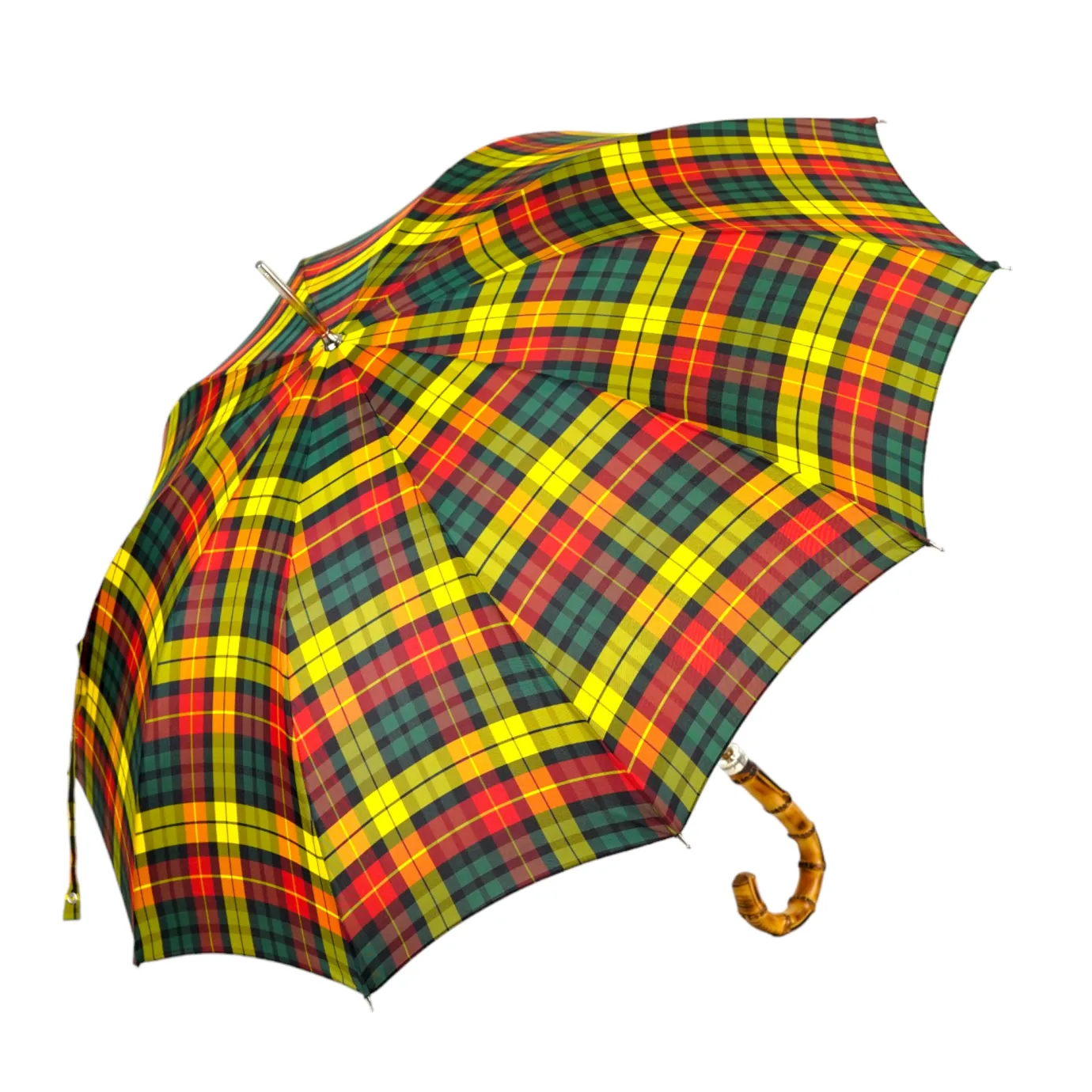 Il Marchesato Stylish Tartan Bamboo Umbrella Fashion