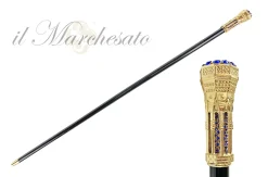 Il Marchesato Tower walking stick with Blue crystals Discount