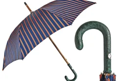 Il Marchesato Umbrella with green Caiman Crocodile leather handle Online