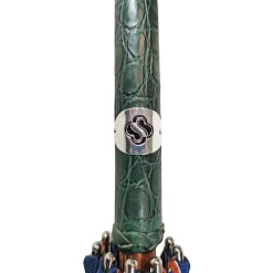 Il Marchesato Umbrella with green Caiman Crocodile leather handle Online