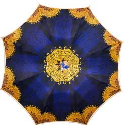 Il Marchesato Umbrella with Hand-Painted Golden Wolf Discount
