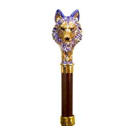 Il Marchesato Umbrella with Hand-Painted Golden Wolf Discount