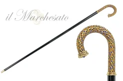 Il Marchesato Walking cane Encrusted with Multicolor Crystals Hot
