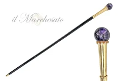 Il Marchesato Walking stick - Exquisite Sphere With Minerals Crystals - Natural Amet Best