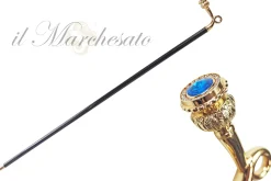 Il Marchesato Walking stick - Sturdy gold plated 24K brass handle Fashion