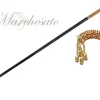 Il Marchesato Walking stick Encrusted with multicolor red and orange Crystals Sale