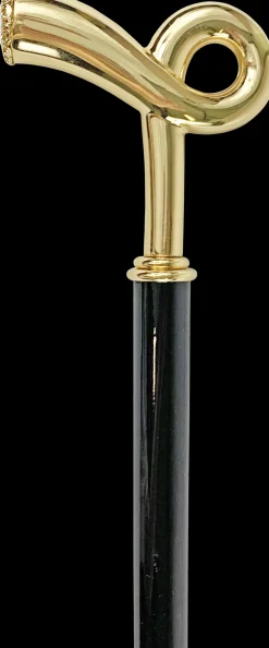 Il Marchesato Walking stick for man - Sturdy gold plated 24K brass handle Online