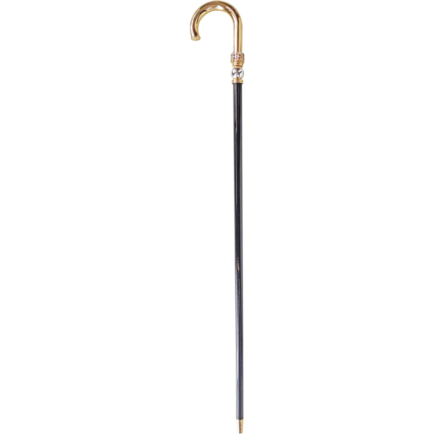 Il Marchesato Walking stick for man in brass - 24K goldplated with Silverplated sphe New