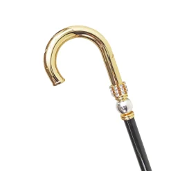 Il Marchesato Walking stick for man in brass - 24K goldplated with Silverplated sphe New