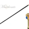 Il Marchesato Walking stick with flower and "Capri" crystals Sale