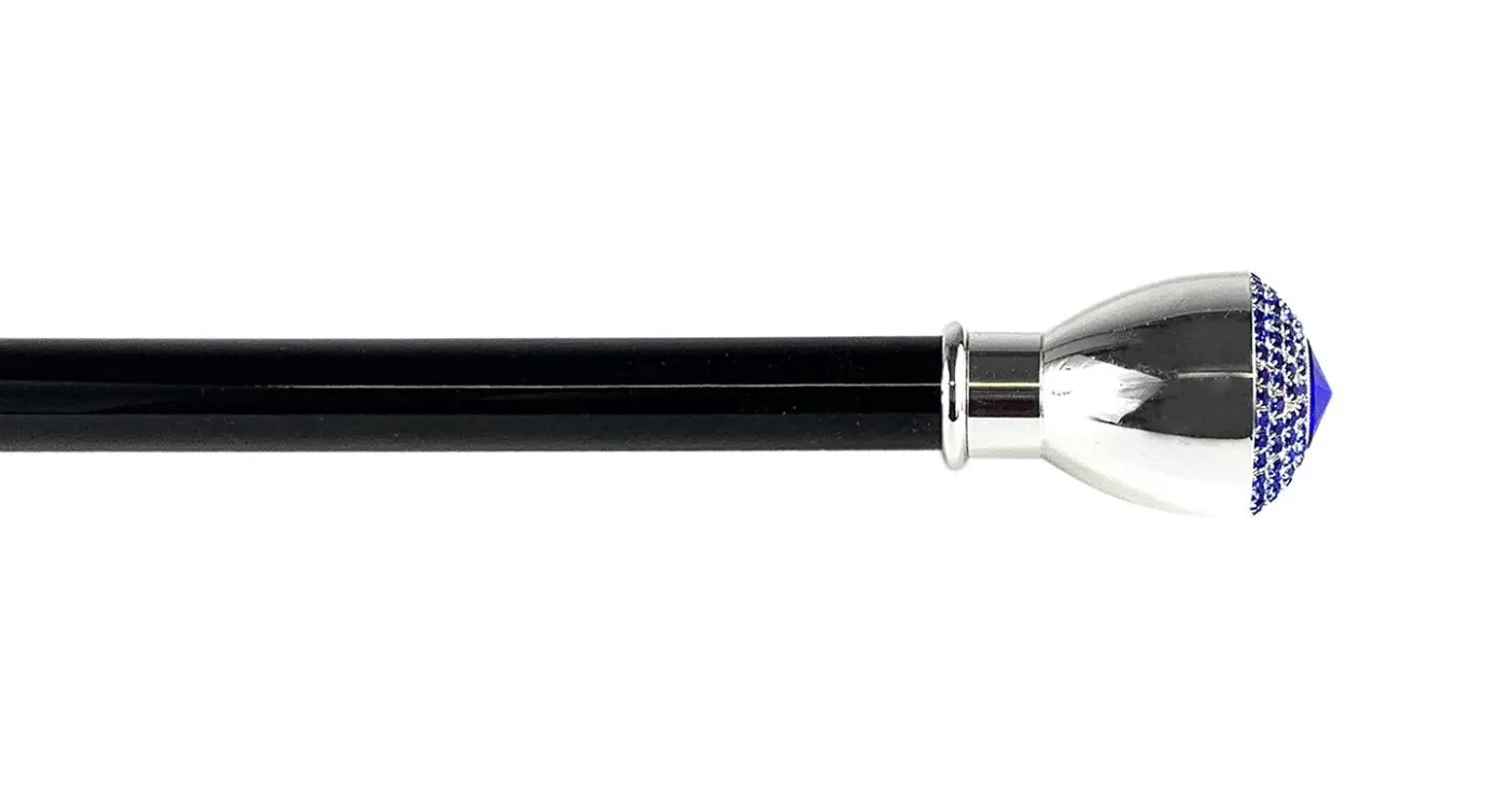 Il Marchesato Walking Stick With Stone and Sapphire Color rhinestones Clearance