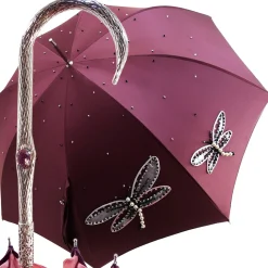 Il Marchesato Women's exclusive handmade umbrella with embroidered dragonflies Ladies Umbrellas Sale