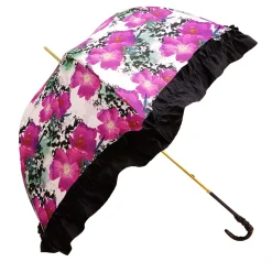 Il Marchesato Women's Ruffled Umbrella Studied with a Multicor Pattern Fashion