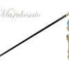 Il Marchesato Wonderful mylord walking cane with big Aqua crystal Fashion