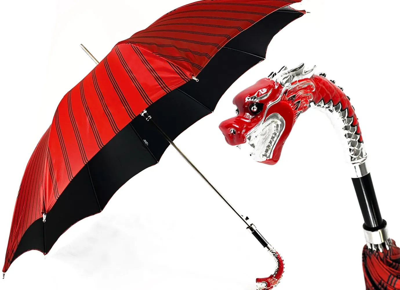 Il Marchesato Wonderful umbrella with hand painted and silverplated 925 Dragon Online