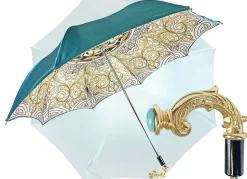 Il Marchesato Wonderful women's umbrella, finished in fine gradient turquoise New